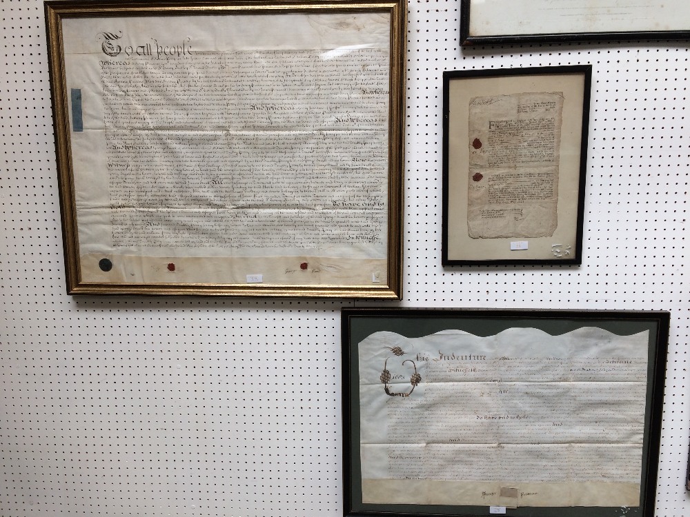 C18th Eviction order to the church wardens of the parish of Upton Noble dated 1722, & 2 indentures - Image 2 of 4