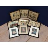 Henry Alken illustration to popular songs set of 14, 1822 coloured engraving, 3 modern prints