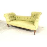 Victorian button backed double ended chaise longue 164cm