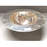Large modernist silver bowl london hallmarked signed Sivila