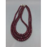 Ruby bead necklace