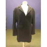 Savile row mens black hunting coat with SSW hunt buttons size 40 long