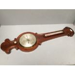 Georgian mahogany cased banjo barometer by Mourfitt of Cottingham