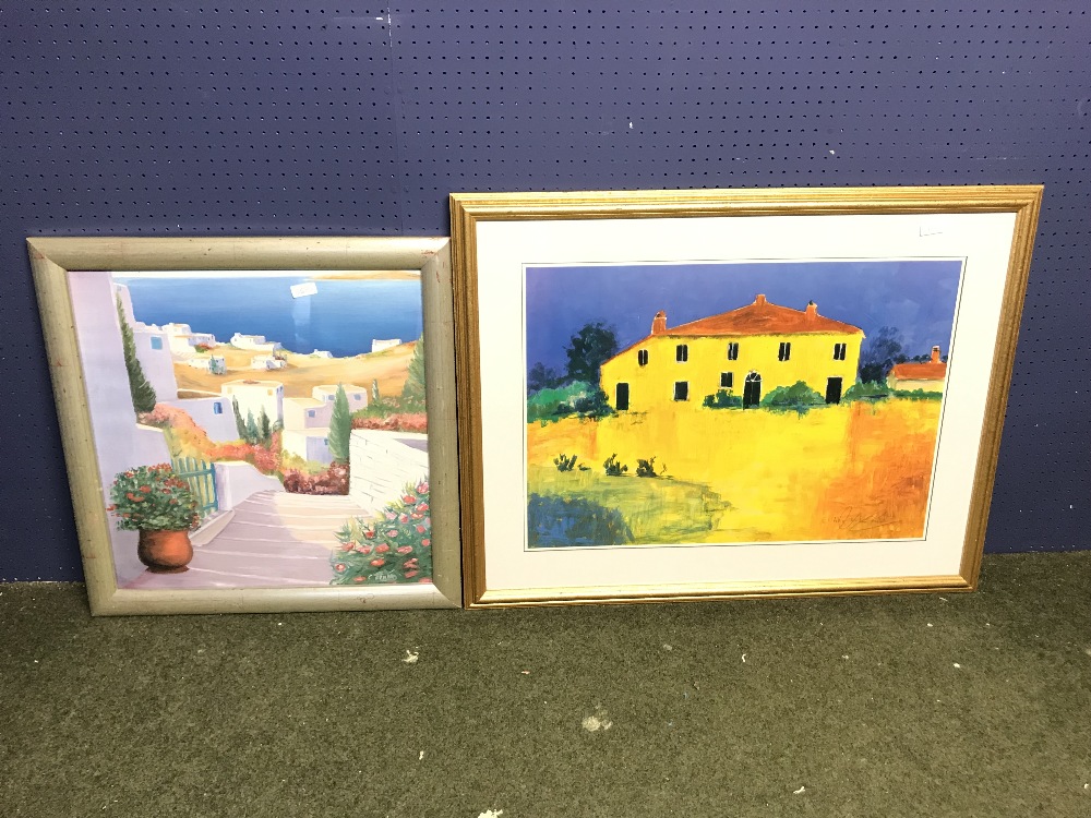 Kruse Kolk studio print 'Maison En Provence' & mixed method 'Coastal Scene' various sizes