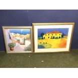 Kruse Kolk studio print 'Maison En Provence' & mixed method 'Coastal Scene' various sizes