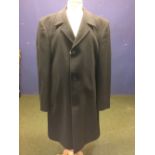 Douglas of Cirencester mens grey wool/cashmere over coat L-XL