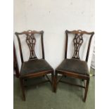 2 Georgian style dining chairs