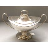 Victorian silver soup tureen
