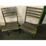 2 'Cotswold Teak' folding garden chairs