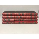 Set of 'The New Popular Encyclopedia' half bound in leather (14 vols) & 'The Book of Knowledge' (