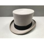 Moss Bros size 7 1/4 grey top hat