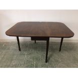 C19th mahogany drop leaf dining table 98 x 130 cm