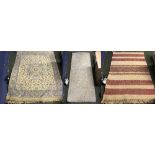 Natural coloured modern rug 120 x 70 cm, pink & natural coconut fibre rug 184 x 142 & wool rug in