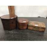 3 Assorted C19th wooden containers