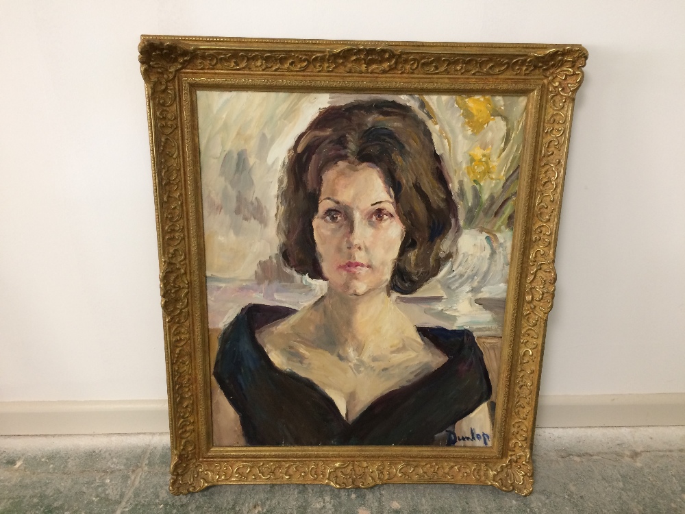 MONICA ENGLISH oil on canvas , label verso 'Bridge House, Gayton, Kings Lynn' 50 x 60cm, portrait - Image 3 of 5