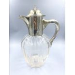 Silver mounted claret jug by Alexander Clarke & Co Birmingham 1912