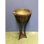 Late C19th mahogany & brass jardiniere