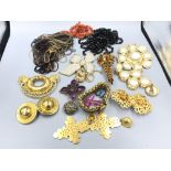 Collection of couturie & costume jewellery by Celine Paris & other makers