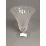 Lalique frosted glass vase 15cm