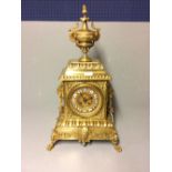 An ormulu cased clock (Pendulum & glass missing) 63 cm