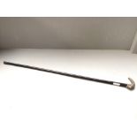 Continental silver mounted eagle walking cane