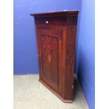 Oak hanging corner cabinet 110cm h X 85cm w