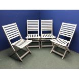 4 Retro cream coloured garden chairs