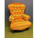 Bespoke carpet upholstered library chair