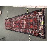 Antique Caucasian Kazak runner 3.38 X 0.92m