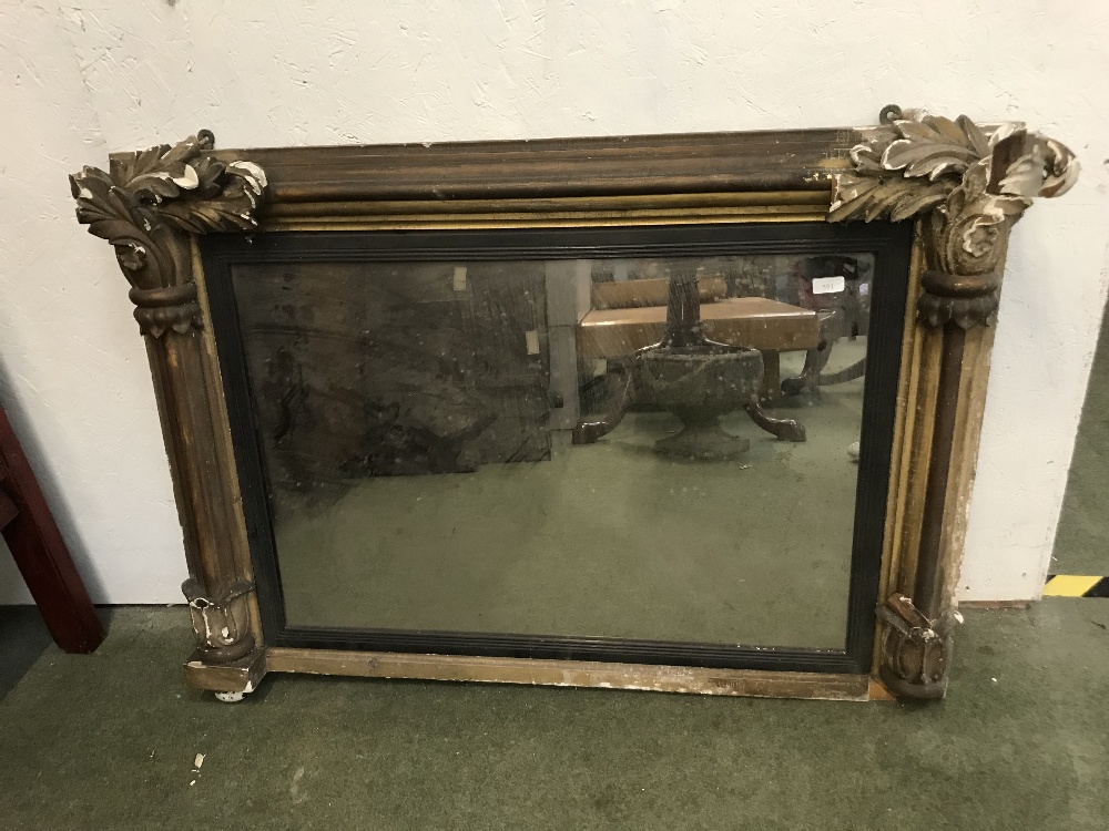 Georgian large giltwood overmantle