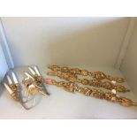 3 Modern gilt wall lights & 3 ornate carved & gilt wall sconces