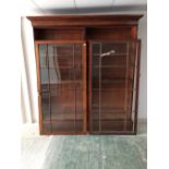 Mahogany glazed bookcase