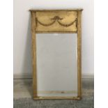 Gilt framed oblong Adam style mirror 97 x 55 cm