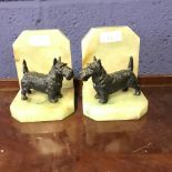 Pair of Scottie dog book ends, dating from the 1930's