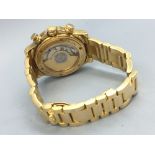 Gentlemans 18ct gold picot le chronograph wrist watch