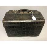 Victorian crocodile vanity case