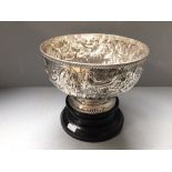 Large silver punch bowl