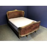Large 200 x 150 cm double bed in the French style with a memory foam mattress