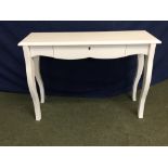 Cream dressing table with central drawer 115 cm w