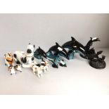 Poole pottery & other ceramics of dolphins & dogs
