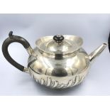 Hallmarked silver teapot London 1885 makers mark JWH/JTH 19.5 ozt all in