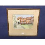 NA WHITTINGHAM watercolour 'House & Chapel, possibly public school' signed lower left 25 x 35