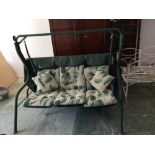 Metal frame garden swing seat