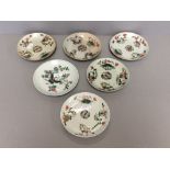 6 Assorted Chinese saucers