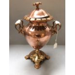 Georgian copper & brass tea urn