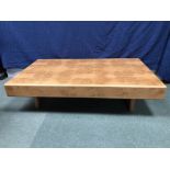 Large modern top quality burrwood coffee table 160 x 95 x 39