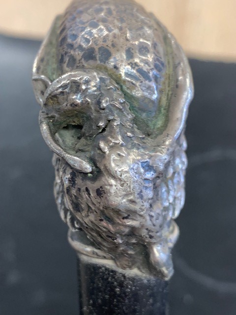 Continental silver mounted eagle walking cane - Image 3 of 3