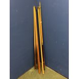 Selection of snooker cues