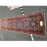 Antique Persian Heriz runner 2.63 X 0.70m