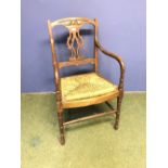 William IV armchair, with rushed seat